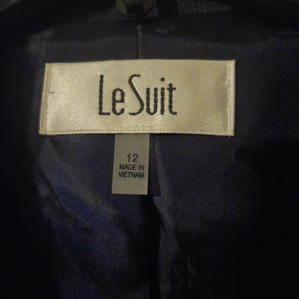 Le Suit 2 piece Navy pantsuit size 12 - Picture 3 of 5